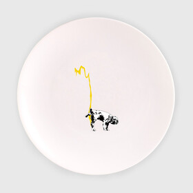 Тарелка 3D с принтом Peeing dog (Banksy) в Екатеринбурге, фарфор | диаметр - 210 мм
диаметр для нанесения принта - 120 мм | Тематика изображения на принте: бульдог | бэнкси | граффити | собака