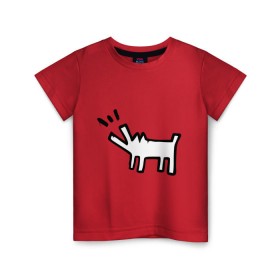 Детская футболка хлопок с принтом Собака (Banksy) в Екатеринбурге, 100% хлопок | круглый вырез горловины, полуприлегающий силуэт, длина до линии бедер | Тематика изображения на принте: dog | бэнкси | граффити
