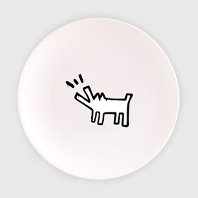 Тарелка с принтом Собака (Banksy) в Екатеринбурге, фарфор | диаметр - 210 мм
диаметр для нанесения принта - 120 мм | Тематика изображения на принте: dog | бэнкси | граффити