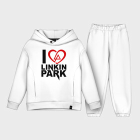 Детский костюм хлопок Oversize с принтом I love linkin park (Я люблю Linkin Park) в Екатеринбурге,  |  | Тематика изображения на принте: rock | линкин парк | музыкальная группа | рок группа | рок музыка