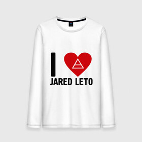 Мужской лонгслив хлопок с принтом I love Jared Leto в Екатеринбурге, 100% хлопок |  | 30 seconds to mars | 30 stm | punk | rock | музыка | панк рок | я люблю джареда лето