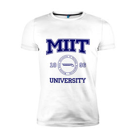 Мужская футболка премиум с принтом MIIT University в Екатеринбурге, 92% хлопок, 8% лайкра | приталенный силуэт, круглый вырез ворота, длина до линии бедра, короткий рукав | вуз | институт | миит | путей сообщения | студенческие | университет