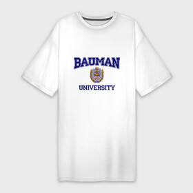Платье-футболка хлопок с принтом BAUMAN University в Екатеринбурге,  |  | баумана | вуз | институт | студенческие | университет