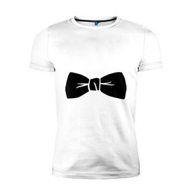 Мужская футболка премиум с принтом Галстук бабочка (PSY) в Екатеринбурге, 92% хлопок, 8% лайкра | приталенный силуэт, круглый вырез ворота, длина до линии бедра, короткий рукав | gangnam style | гангнам стайл | костюм | одежда