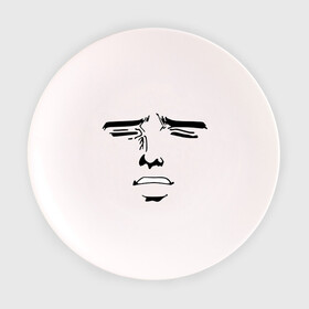 Тарелка 3D с принтом Лицо в стиле аниме в Екатеринбурге, фарфор | диаметр - 210 мм
диаметр для нанесения принта - 120 мм | Тематика изображения на принте: anime | брови | глаза | нос | рот