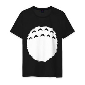 Мужская футболка хлопок с принтом Тоторо грудь в Екатеринбурге, 100% хлопок | прямой крой, круглый вырез горловины, длина до линии бедер, слегка спущенное плечо. | anime | totoro | аниме | тоторо