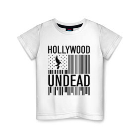 Детская футболка хлопок с принтом Hollywood Undead flag в Екатеринбурге, 100% хлопок | круглый вырез горловины, полуприлегающий силуэт, длина до линии бедер | Тематика изображения на принте: hollywood undead | hu | hu mask one color | undead | птица с гранатой | рок реп группа hollywood undead
