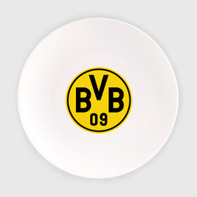 Тарелка с принтом Borussia Dortmund в Екатеринбурге, фарфор | диаметр - 210 мм
диаметр для нанесения принта - 120 мм | боруссия | дортмунд