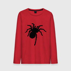Мужской лонгслив хлопок с принтом Паук (spider) в Екатеринбурге, 100% хлопок |  | насекомые | паутина | паучок | черная вдова | черный паук