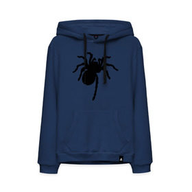 Мужская толстовка хлопок с принтом Паук (spider) в Екатеринбурге, френч-терри, мягкий теплый начес внутри (100% хлопок) | карман-кенгуру, эластичные манжеты и нижняя кромка, капюшон с подкладом и шнурком | насекомые | паутина | паучок | черная вдова | черный паук