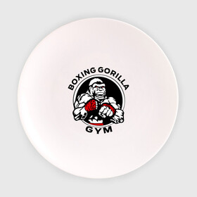 Тарелка с принтом Boxing gorilla gym в Екатеринбурге, фарфор | диаметр - 210 мм
диаметр для нанесения принта - 120 мм | боец | бокс | боксер | горила | горилла | кулаки | обезьяна | спорт | спортсменам