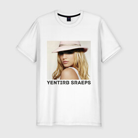 Мужская футболка премиум с принтом Yentirb-Sraeps в Екатеринбурге, 92% хлопок, 8% лайкра | приталенный силуэт, круглый вырез ворота, длина до линии бедра, короткий рукав | britney spears | бритни спирс | девушкам | для девушек | знаменитости