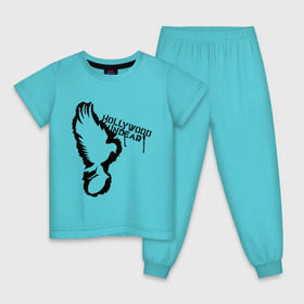 Детская пижама хлопок с принтом Hollywood undead (graffiti) в Екатеринбурге, 100% хлопок |  брюки и футболка прямого кроя, без карманов, на брюках мягкая резинка на поясе и по низу штанин
 | Тематика изображения на принте: хип хоп