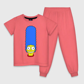 Детская пижама хлопок с принтом Мардж лицо в Екатеринбурге, 100% хлопок |  брюки и футболка прямого кроя, без карманов, на брюках мягкая резинка на поясе и по низу штанин
 | гомер