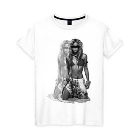 Женская футболка хлопок с принтом Шакира в Екатеринбурге, 100% хлопок | прямой крой, круглый вырез горловины, длина до линии бедер, слегка спущенное плечо | shakira | девушка | знаменитости | знаменитые личности | селебрити | суперзвезда | тело | фигура