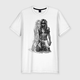 Мужская футболка премиум с принтом Шакира в Екатеринбурге, 92% хлопок, 8% лайкра | приталенный силуэт, круглый вырез ворота, длина до линии бедра, короткий рукав | shakira | девушка | знаменитости | знаменитые личности | селебрити | суперзвезда | тело | фигура