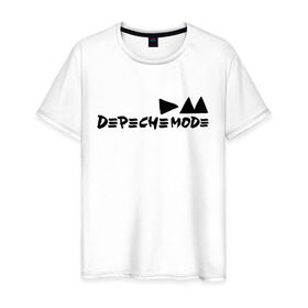 Мужская футболка хлопок с принтом Depeche mode (9) в Екатеринбурге, 100% хлопок | прямой крой, круглый вырез горловины, длина до линии бедер, слегка спущенное плечо. | depeche | depeche mode | mode | депеш мод | дипиш мод | музыка | рок группа