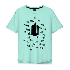 Мужская футболка хлопок Oversize с принтом доктор кто1 в Екатеринбурге, 100% хлопок | свободный крой, круглый ворот, “спинка” длиннее передней части | doctor who | тардис