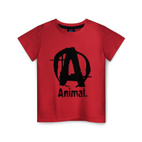 Детская футболка хлопок с принтом Animal 2 в Екатеринбурге, 100% хлопок | круглый вырез горловины, полуприлегающий силуэт, длина до линии бедер | animal