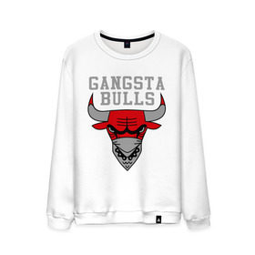 Мужской свитшот хлопок с принтом Gangsta bulls в Екатеринбурге, 100% хлопок |  | bshirts | bulls | cihago bulls | gangsta bulls | swag | sweg | бык | красный бык | сваг | свег | чикаго булс