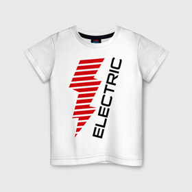 Детская футболка хлопок с принтом Electric Line в Екатеринбурге, 100% хлопок | круглый вырез горловины, полуприлегающий силуэт, длина до линии бедер | club | dance | electronic | клуб | клубная музыка | клубняк | тусовка | электронная музыка