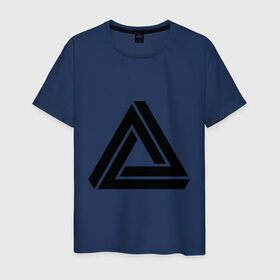 Мужская футболка хлопок с принтом Triangle Visual Illusion в Екатеринбурге, 100% хлопок | прямой крой, круглый вырез горловины, длина до линии бедер, слегка спущенное плечо. | swag | swag style | иллюзия | одежда сваг | сваг | сваг стиль | свег | свог | свэг | треугольник