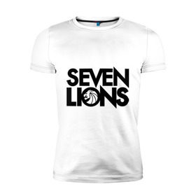 Мужская футболка премиум с принтом 7 Lions в Екатеринбурге, 92% хлопок, 8% лайкра | приталенный силуэт, круглый вырез ворота, длина до линии бедра, короткий рукав | seven lions | лев | львы | семь | семь львов