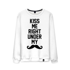 Мужской свитшот хлопок с принтом Kiss me в Екатеринбурге, 100% хлопок |  | Тематика изображения на принте: 