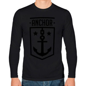 Мужской лонгслив хлопок с принтом Anchor Shield в Екатеринбурге, 100% хлопок |  | Тематика изображения на принте: anchor shield | анкор | море | морская тема | моряк | якорь | яхтклуб