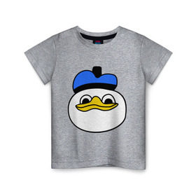Детская футболка хлопок с принтом Утка мем в Екатеринбурге, 100% хлопок | круглый вырез горловины, полуприлегающий силуэт, длина до линии бедер | bad | мем | утенок | утка