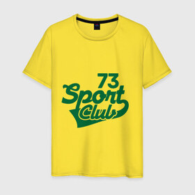 Мужская футболка хлопок с принтом Sport club в Екатеринбурге, 100% хлопок | прямой крой, круглый вырез горловины, длина до линии бедер, слегка спущенное плечо. | 