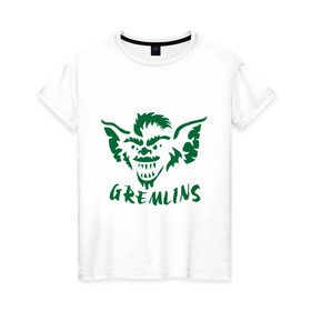 Женская футболка хлопок с принтом Гремлины (Gremlins) в Екатеринбурге, 100% хлопок | прямой крой, круглый вырез горловины, длина до линии бедер, слегка спущенное плечо | gremlins | гремлин | мифические существа | мифы