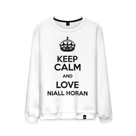 Мужской свитшот хлопок с принтом Keep calm and love Niall Horan в Екатеринбурге, 100% хлопок |  | Тематика изображения на принте: 1d | keep calm | music | niall horan | one direction | найл хоран