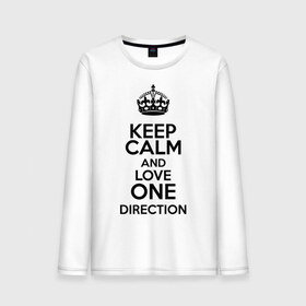 Мужской лонгслив хлопок с принтом Keep calm and love One Direction в Екатеринбурге, 100% хлопок |  | 1d | keep calm | love one direction | music | one direction