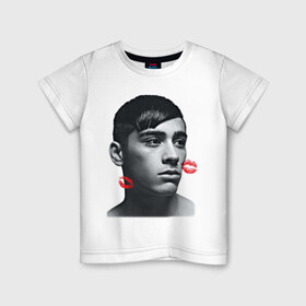 Детская футболка хлопок с принтом Zayn Malik в Екатеринбурге, 100% хлопок | круглый вырез горловины, полуприлегающий силуэт, длина до линии бедер | 1d | keep calm | kiss | music | one direction | zayn malik | зейн малик | поцелуй