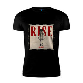 Мужская футболка премиум с принтом Rise skillet в Екатеринбурге, 92% хлопок, 8% лайкра | приталенный силуэт, круглый вырез ворота, длина до линии бедра, короткий рукав | rise | skillet | toplanding | альтернативный рок | лого | логотип | рок | рок группа | рок группы | симфонический рок | христианский рок