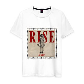 Мужская футболка хлопок с принтом Rise skillet в Екатеринбурге, 100% хлопок | прямой крой, круглый вырез горловины, длина до линии бедер, слегка спущенное плечо. | rise | skillet | toplanding | альтернативный рок | лого | логотип | рок | рок группа | рок группы | симфонический рок | христианский рок