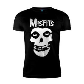Мужская футболка премиум с принтом Misfits в Екатеринбурге, 92% хлопок, 8% лайкра | приталенный силуэт, круглый вырез ворота, длина до линии бедра, короткий рукав | misfits