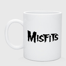 Кружка с принтом Misfits logo в Екатеринбурге, керамика | объем — 330 мл, диаметр — 80 мм. Принт наносится на бока кружки, можно сделать два разных изображения | misfits