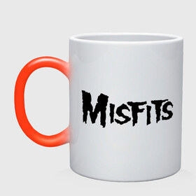Кружка хамелеон с принтом Misfits logo в Екатеринбурге, керамика | меняет цвет при нагревании, емкость 330 мл | misfits