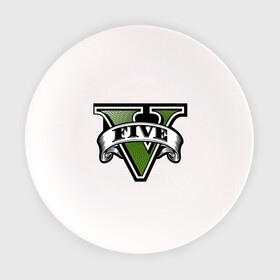 Тарелка с принтом GTA five в Екатеринбурге, фарфор | диаметр - 210 мм
диаметр для нанесения принта - 120 мм | five | grand theft auto | gta | gta 5 | logo | гта | гта пять | лого | логотип