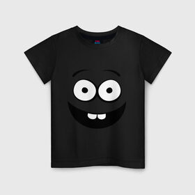 Детская футболка хлопок с принтом Первые зубки в Екатеринбурге, 100% хлопок | круглый вырез горловины, полуприлегающий силуэт, длина до линии бедер | глаза | детские | детям | зубастик | зубы | прикольные картинки | ребенку | смайл | улыбка