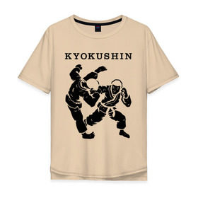 Мужская футболка хлопок Oversize с принтом Киокушинкай - кекусинкай в Екатеринбурге, 100% хлопок | свободный крой, круглый ворот, “спинка” длиннее передней части | каратэ | киокушинкай