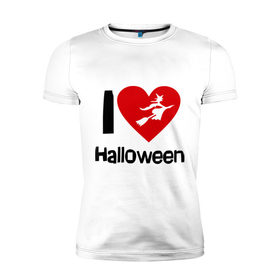 Мужская футболка премиум с принтом I love halloween (Я люблю хэллоуин) в Екатеринбурге, 92% хлопок, 8% лайкра | приталенный силуэт, круглый вырез ворота, длина до линии бедра, короткий рукав | 31 октября | hallowin | haloveen | haloven | halovin | halowen | hellowee | heloven | helovin | день всех святых | день святых | привидение | призрак | смайл | халлоуин | халоуин | халувин | хелловин | хеллоуин | хеллуин | хеловин