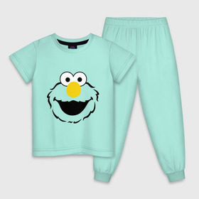 Детская пижама хлопок с принтом Sesame Street Elmo Big Smile в Екатеринбурге, 100% хлопок |  брюки и футболка прямого кроя, без карманов, на брюках мягкая резинка на поясе и по низу штанин
 | cookie monster | elmo | sesame street | улица сезам