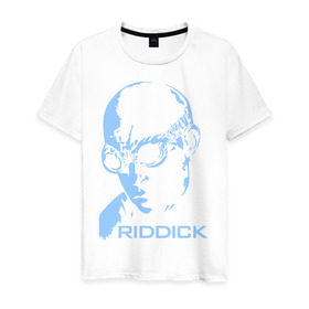 Мужская футболка хлопок с принтом Риддик в Екатеринбурге, 100% хлопок | прямой крой, круглый вырез горловины, длина до линии бедер, слегка спущенное плечо. | 