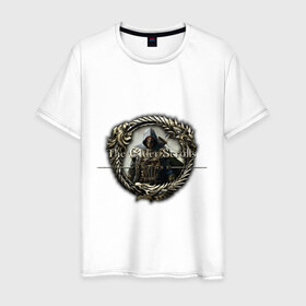 Мужская футболка хлопок с принтом The Elder Scrolls Online (3) в Екатеринбурге, 100% хлопок | прямой крой, круглый вырез горловины, длина до линии бедер, слегка спущенное плечо. | 