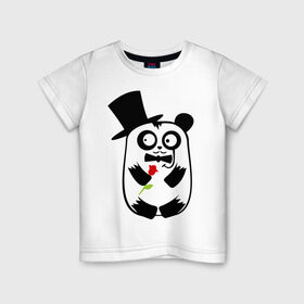 Детская футболка хлопок с принтом Мишка для парня в Екатеринбурге, 100% хлопок | круглый вырез горловины, полуприлегающий силуэт, длина до линии бедер | мишка для парня | парные | прикольные картинки