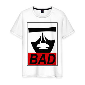 Мужская футболка хлопок с принтом Breaking Bad в Екатеринбурге, 100% хлопок | прямой крой, круглый вырез горловины, длина до линии бедер, слегка спущенное плечо. | bad | breaking bad | во все тяжкие