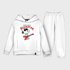Детский костюм хлопок Oversize с принтом Snoopy Rockstar в Екатеринбурге,  |  | гитара